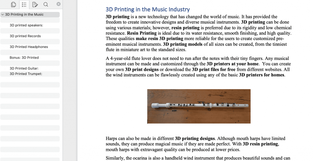 Portfolio: 3D Printing in the Music Industry