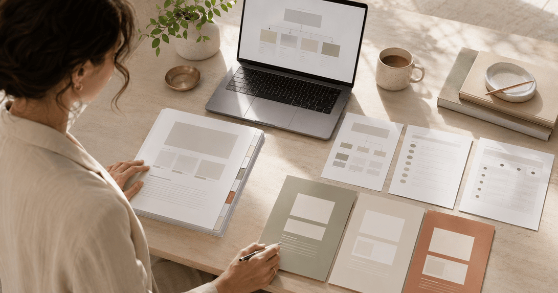 Business owner preparing a website project brief before comparing developer proposals