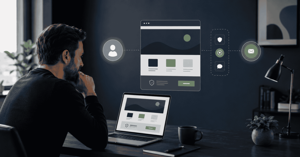 Local service-business owner reviewing service page clarity and customer inquiry path