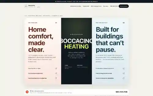 Preview of Boccacino Heating — Residential + Commercial HVAC Concept